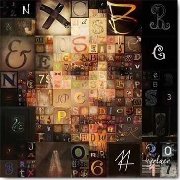 Belaer, Rembrandt (Rembrandt, Selbstportrait, Adaption, Pixel, verpixelt, Buchstaben, Grafik, modern, Jugendzimmer, Wohnzimmer, Treppenhaus, Wunschgröße, bunt)