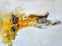 Isolde Folger, Die Farben Afrikas (Abstrakt, abstrakte Malerei, Bewegung, Dynamik,  Wunschgröße, Wohnzimmer, Esszimmer, Treppenhaus, grau/gelb)