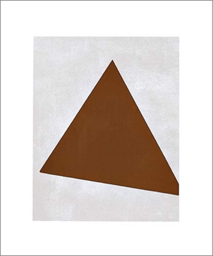 Iwan Klijun, Untitled, 1917 brown) (Büttenpapier) (Dreieck, Klassische Moderne, Malerei, Abstrakt, Minimalismus, geometrische Formen, Wohnzimmer, Treppenhaus, Büro, Business,  braun)