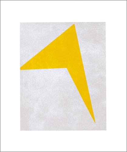 Iwan Klijun, Untitled, 1917 (yellow) (Büttenpapier) (Klassische Moderne, Malerei, Abstrakt, Minilalismus, geometrische Form, Wohnzimmer, Treppenhaus, Büro, Business, gelb)