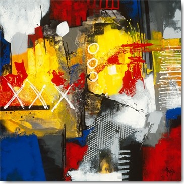  Jadis, Laché-prise (Modern, Malerei, Abstrakt, geometrische Formen, abstrakte Muster, Farbfelder, Struktur, Wohnzimmer, Büro, Wunschgröße, bunt)