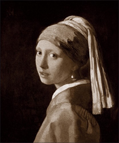 Jan Vermeer, Jeune fille  la perle (Malerei, Portrait, Mädchen mit den Perlohrringen, Barock, goldenes Zeitalter, klassische Malerei, Wohnzimmer, Schlafzimmer, bunt)