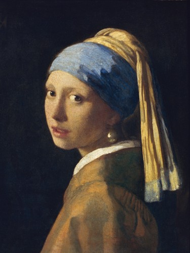 Jan Vermeer van Delft, Das Mädchen mit dem Perlenohrgehänge (Wunschgröße, Malerei, Portrait, Mädchen mit den Perlohrringen, Barock, goldenes Zeitalter, klassische Malerei, Wohnzimmer, Schlafzimmer, bunt)