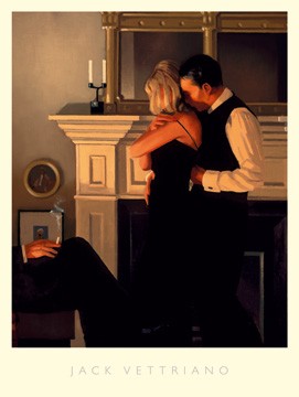 Jack Vettriano, Beautiful Losers II (Detail) (People & Eros, American Scene, Paar, Mann, Frau, reich)
