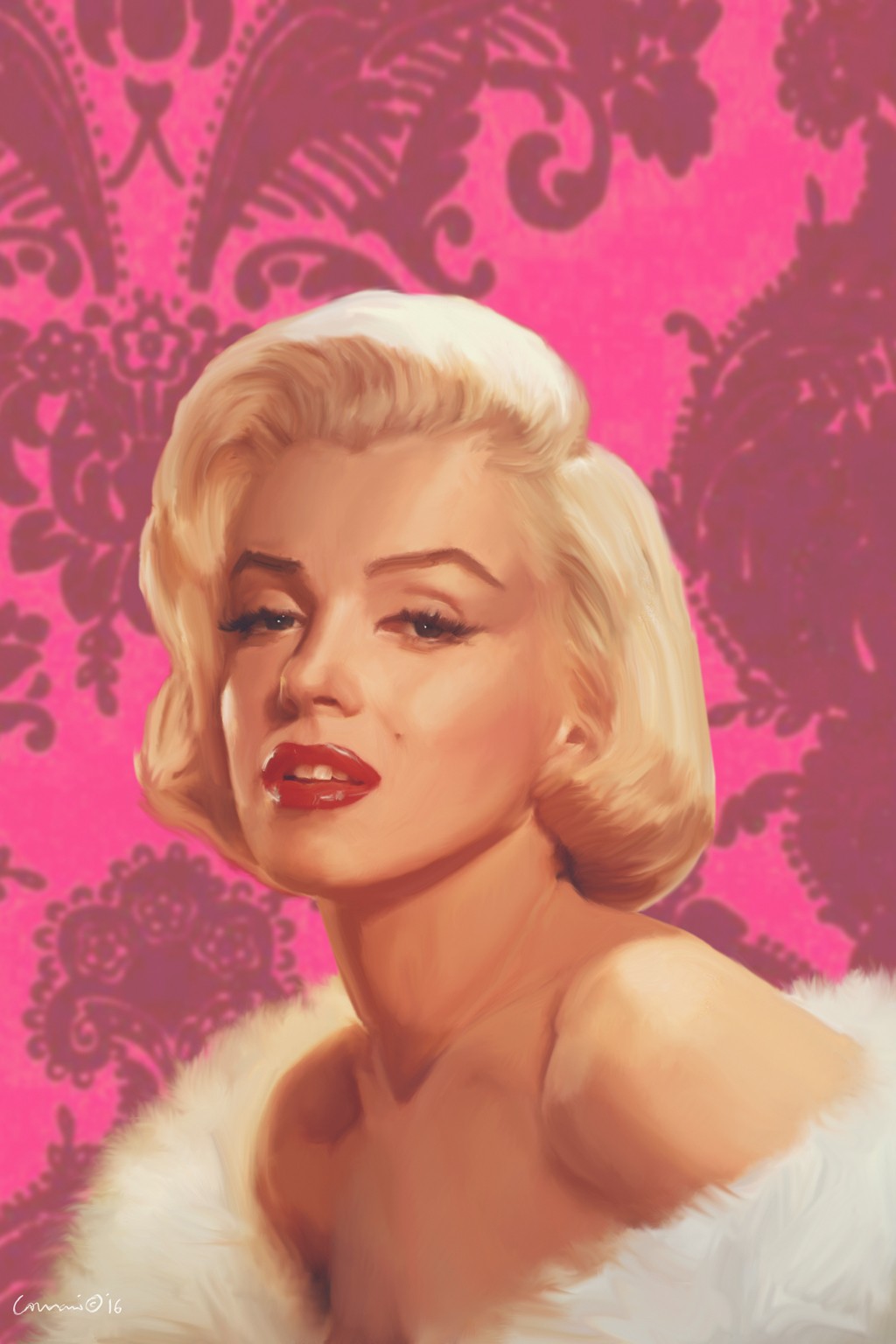 Chris Consani, True Blue Marilyn in Pink (American Scene, Portrait, Persönlichkeiten, Filmstars, Schauspielerin, Diva, Kino, Marilyn Monroe, Bar, Bistro, Wohnzimmer, Vintage,   Wunschgröße, pink/bunt)