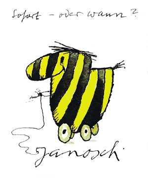 Janosch, Tigerente sofort (Kinderwelten, Tiegerente, Holzspielzeug, Kinderzimmer, gelb / schwarz)
