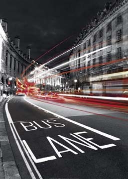Jean-Jacques Bernier, Bus Lane (Fotographie, Photokunst, Fotokunst, Städte&Gebäude, Architektur, Straße, Büro, Business)