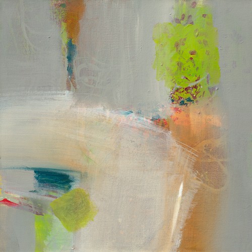 Jenny Schäfer, Bewegt (Abstrakte Kunst, abstrakte Malerei, Farbflächen, Wischspuren, Muster, Wunschgröße, Wohnzimmer, Treppenhaus, Büro, bunt)