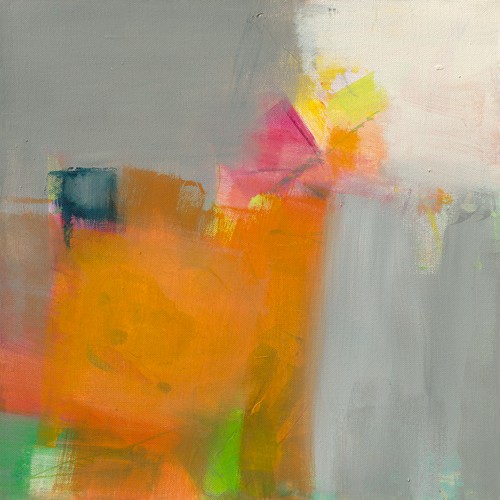 Jenny Schäfer, Eingespielt (Abstrakte Kunst, abstrakte Malerei, Farbflächen, Wischspuren, Muster, Wunschgröße, Wohnzimmer, Treppenhaus, Büro, bunt)
