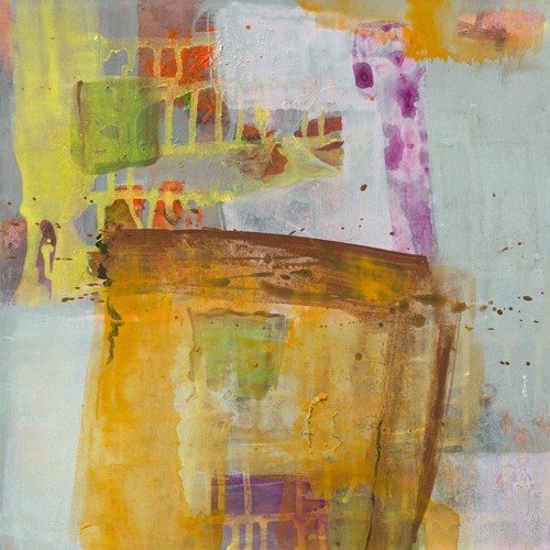 Jenny Schäfer, Tumult (Abstrakte Kunst, abstrakte Malerei, Farbflächen, Wischspuren, Muster, Wunschgröße, Wohnzimmer, Treppenhaus, Büro, bunt)