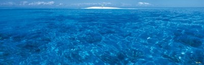 John Xiong, Great Barrier Reef II (Photokunst, Wunschgröße, Landschaften, Ozean,  Meeresbrise, Wohnzimmer, Treppenhaus, blau)