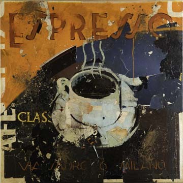 Jordi Prat Pons, Espresso (Plakatkunst, Werbung, Shabby Chic, Nostalgie, Kaffee, Espresso, Wunschgröße,    Esszimmer, Wohnzimmer, Café, Bistro)