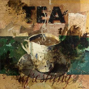 Jordi Prat Pons, Tea Refreshing (Plakatkunst, Werbung, Shabby Chic, Nostalgie, Tee,   Wunschgröße, Esszimmer, Wohnzimmer, Café, Bistro)