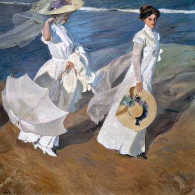 Joaquin Sorolla, Spaziergang an der Küste (Impressionismus)