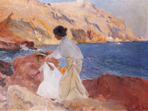Joaquin Sorolla, Clotilde und Elena beim Klettern (Impressionismus)