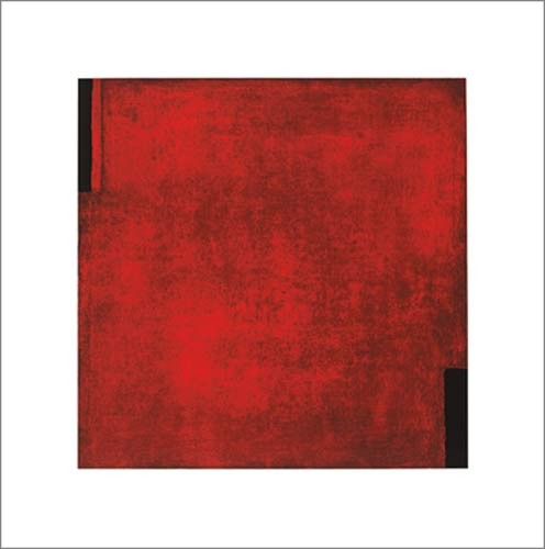 Jürgen Wegner, Untitled, 1996 (Büttenpapier) (Abstrakt, Abstrakte Malerei, Farbfelder, Kontemplativ, diffus, Meditation, Wohnzimmer, Büro, Business, rot/schwarz)