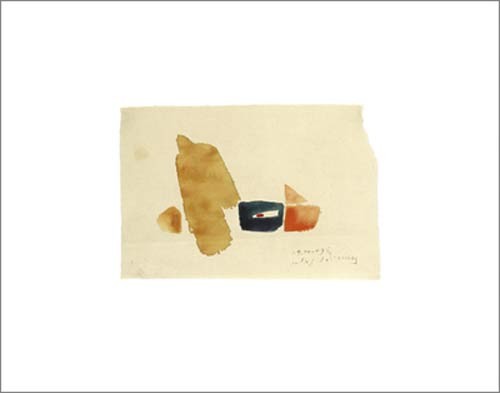 Julius BISSIER, 19.10.49 I, 1949 (Abstrakt, Abstrakte Kunst, Formen, zeitgenössisch, Malerei, modern, Wohnzimmer, Treppenhaus, Büro, bunt)