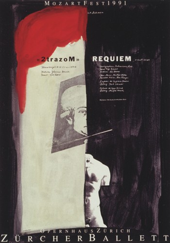 K. Domenic Geissbühler, Requiem (Wunschgröße,Modern,Plakatkunst, Wolfgang Amadeus Mozart,Musikzimmer, Musikschule,Soziale Einrichtungen)