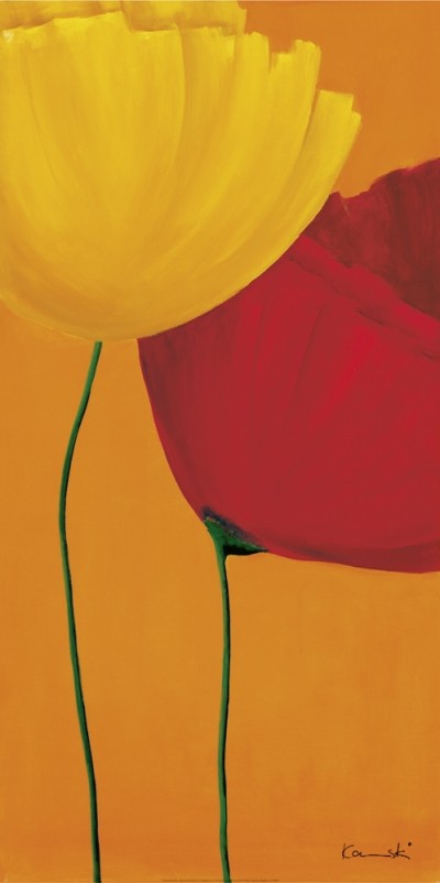 Kaminski Sonja, More Blumen Part 2 (m) (Blumen, Blüten, Mohn, Floral, Wohnzimmer, Esszimmer, Malerei, rot,gelb)