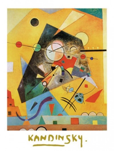 Wassily Kandinsky, Stille Harmonie (Klassische Moderne, Malerei, abstrakte Kunst, geometrische Formen, abstrakte Muster, Linien, Kreise, Dreiecke, Balken, Bögen, Wohnzimmer, Büro, Arztpraxis, bunt)