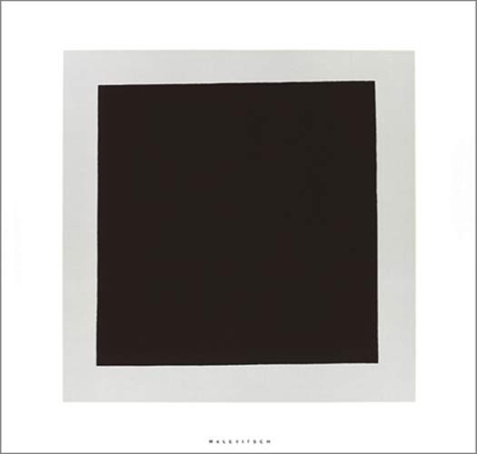 KASIMIR MALEWITSCH, Black square (Büttenpapier) (Malerei, russische Avantgarde, abstrakte Malerei, Suprematismus, geometrische Formen,schwarzes Quadrat, Klassische Moderne, Business, Büro, Wohnzimmer, Arztpraxis, Treppenhaus, schwarz / weiß)