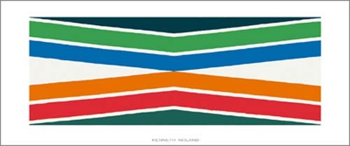 Kenneth NOLAND, Tropical Zone, 1964 (Abstrakt, Streifen, Knick, Zentrum, geometrische Form, abstrakt, Malerei, Wohnzimmer, Büro, Business, bunt)