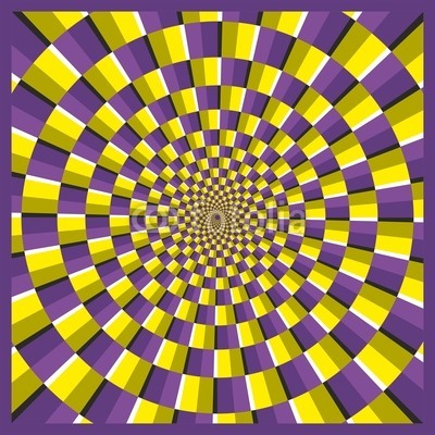 keytoken, Optical illusion ellipse frame (viereck, ellipsen, energie, arbeiten, canvas, optisch, coloured, panorama, canvas, illusion, wand, drucken, wirbel, welle, empfinden, lila, gelb, rahme)