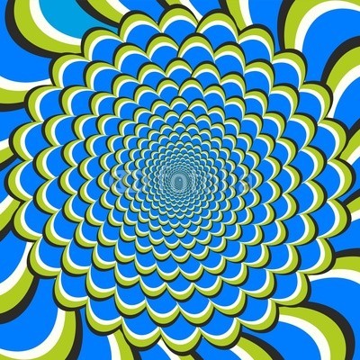 keytoken, Optical illusion flow and spin (ellipsen, energie, arbeiten, canvas, optisch, coloured, panorama, canvas, illusion, wand, drucken, wirbel, blau, grün, kreis, blume, spiral)