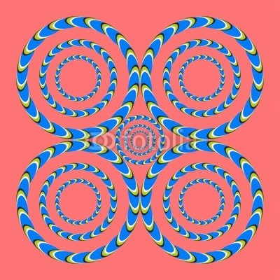 keytoken, optical illusion helical circles (optisch, illusion, illusion, schlaufe, welle, movement, arbeiten, energie, blau, hintergrund, stunde, gesicht, runde, kreis, rund, tropics, tunnel, tiefe, panorama, canvas, malerei, rahmen, dekorativ, mobil, energisch, dynamisch, wand, drucken, kombinatio)