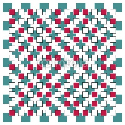 keytoken, Optical illusion square (optisch, illusion, panorama, canvas, canvas, viereck, coloured, arbeiten, energie, kontrolliert, rahmen, geometrisch, legenden, türkis, grü)
