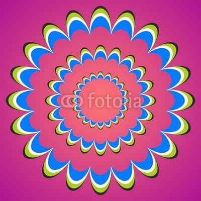 keytoken, optical illusion sunset flower circles (optisch, illusion, illusion, schlaufe, welle, movement, arbeiten, energie, blau, hintergrund, stunde, gesicht, runde, kreis, rund, tropics, tunnel, tiefe, panorama, canvas, malerei, rahmen, dekorativ, mobil, energisch, dynamisch, wand, drucken, blume, ros)
