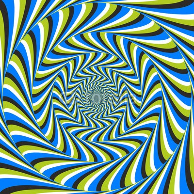 keytoken, optical illusion swirl ccw (illusion, illusion, blau, gelb, wirbel, spirale, ellipsen, energie, arbeiten, canvas, optisch, coloured, panorama, canvas, wand, drucken, grün, kreis, blum)