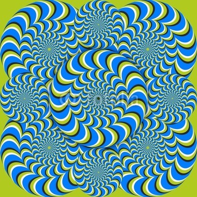 keytoken, optical illusion wave circles (ellipsen, energie, arbeiten, canvas, optisch, coloured, panorama, canvas, illusion, wand, drucken, wirbel, blau, rund)
