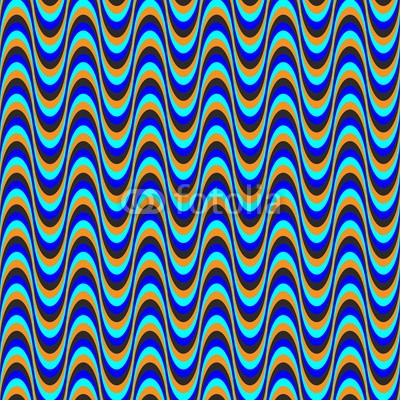 keytoken, optical illusion wave (welle, welle, energie, arbeiten, canvas, optisch, coloured, panorama, canvas, illusion, wand, drucken, könige, blau, gelb, orange, türkis, movemen)