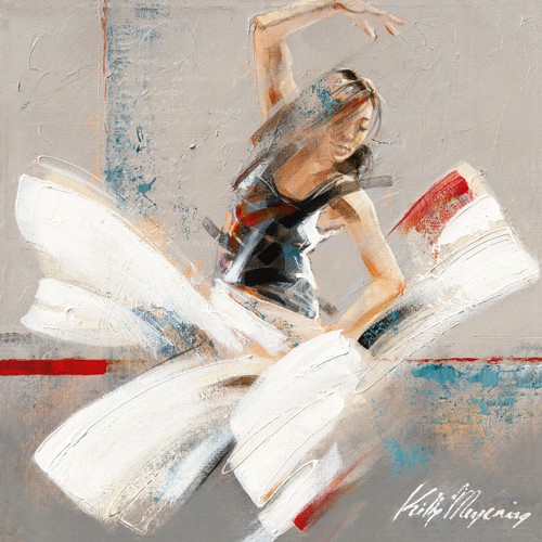 Kitty Meijering, Dance Fusion II (Wunschgröße, Malerei, Modern, Ballett, Sport, Tanz, Tänzerin, Jugendzimmer, Ballettschule,  Wohnzimmer, Tanzschule,  bunt)