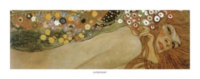 Gustav Klimt, Wasserschlangen 1904-1907 (Klassische Moderne, Wasserwesen, dekorativ, Jugendstil, Erotik, Frau, Ornamente, Akt, nackt,  bunt, Wohnzimmer, Schlafzimmer, Malerei)