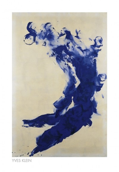 Yves Klein, ANT 130, Anthropométrie (Klassische Moderne, Malerei, Abstrakt, Nouveau Réalisme, Anthropometrie, Büro, Wohnzimmer, blau)