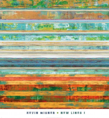Kevin Misner, New Line 1 (Streifen, Balken, Horizontalen, Zeitgenössisch, modern, Abstrakte Malerei, Wohnzimmer, Treppenhaus, Büro, Business, bunt)