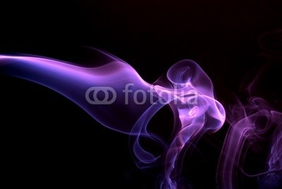 Krzysztof Wiktor, purple smoke (Lichteffekte, Fotokunst, Formen, Rauch, Bewegung, Transparenz, Leichtigkeit, Büro, Wohnzimmer, Wunschgröße, schwarz/lila)