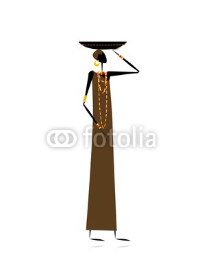 Kudryashka, Ethnic woman with crock (vektor, weiblich, afrikanisch, kultur, silhouette, gnade, ethnie, person, tribal, kanne, frau, garniert, gestalten, ethnisch, eleganze, traditionell, ornament, leute, abbildung, dekoration, entwerfen, afrika, abspecken, erwachsen, tonwaren, jung, kuns)