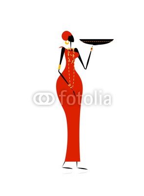 Kudryashka, Ethnic woman with crock (vektor, weiblich, afrikanisch, kultur, silhouette, gnade, ethnie, person, tribal, kanne, frau, garniert, gestalten, ethnisch, eleganze, traditionell, ornament, leute, abbildung, dekoration, entwerfen, afrika, abspecken, erwachsen, tonwaren, jung, kuns)