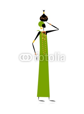 Kudryashka, Ethnic woman with jug (vektor, weiblich, afrikanisch, kultur, silhouette, gnade, ethnie, person, tribal, kanne, frau, garniert, gestalten, ethnisch, eleganze, traditionell, ornament, leute, abbildung, dekoration, entwerfen, afrika, abspecken, erwachsen, tonwaren, jung, kuns)