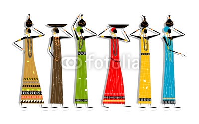 Kudryashka, Ethnic women with jugs for your design (vektor, ethnisch, weiblich, ornament, leute, entwerfen, afrikanisch, kunst, silhouette, ethnie, tribal, frau, gestalten, eleganze, traditionell, abbildung, dekoration, afrika, kultur, abspecken, erwachsen, tonwaren, jung, malerei, charakter, mädchen, gnad)