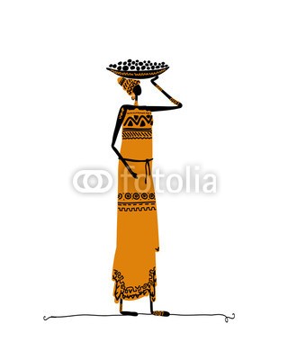 Kudryashka, Hand drawn sketch of ethnic woman with jug (vektor, afrika, frau, afrikanisch, isoliert, menschlich, kleidung, dekoration, abspecken, ethnie, charakter, tribal, ornament, life, kultur, erwachsen, sommer, leute, ethnisch, traditionell, weiblich, gestalten, asien, abstrakt, garniert, abbildung, figur)
