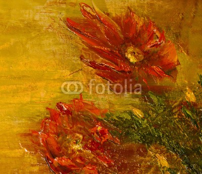 Laurin Rinder, Abstract Flower Oil painting (abstrakt, acryl, kunst, künstler, kunstvoll, hintergrund, schöner, blau, bürste, canvas, verfärbt, handwerk, dekorativ, entwerfen, details, gold, grün, öl, malerei, farbenskala, mustern, rosa, rot, besinnung, szenerie, geformt, studio, oberfläch)