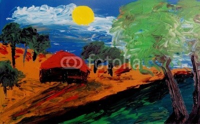 Laurin Rinder, African Sun (abstrakt, acryl, kunst, künstler, kunstvoll, hintergrund, schöner, blau, bürste, canvas, verfärbt, handwerk, dekorativ, entwerfen, details, gold, grün, öl, malerei, farbenskala, mustern, rosa, rot, weiß, besinnung, szenerie, geformt, studi)