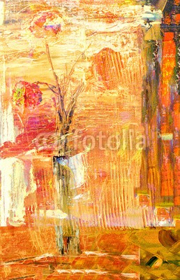 Laurin Rinder, Oil painting (abstrakt, acryl, kunst, künstler, kunstvoll, hintergrund, schöner, blau, bürste, canvas, verfärbt, handwerk, dekorativ, entwerfen, details, gold, grün, öl, malerei, farbenskala, mustern, rosa, rot, besinnung, szenerie, geformt, studio, oberfläch)