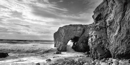 Leo Seidel, Cte Sauvage (Wunschgröße, Photokunst, Fotografie, Meeresbrise, Landschaftsfotografie, Meer, Felsen, Wohnzimmer, Treppenhaus, schwarz - weiß)