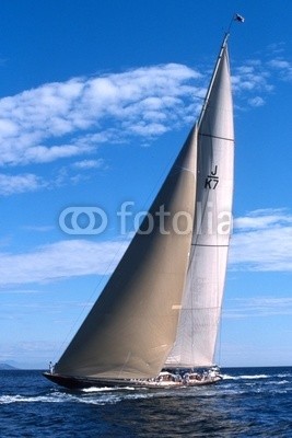 linous, Les Voiles de Saint Tropez (segelboot, meer, blau, himmel, wolken, wasser, segel, boot, schiff, segelspor)