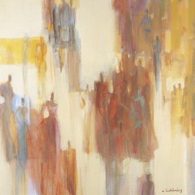 Lichtenberg André, Rive Rouge (Modern, Malerei, Aquarell, Kunst der Gegenwart & Moderne, Abstrakt, figurativ, Menschen,  bunt)
